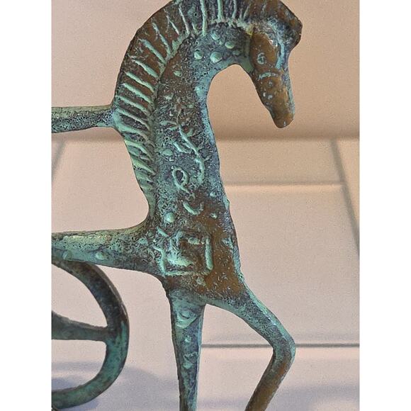 Etruscan Horse Chariot Athena Greek Turkish Roman Weinberg Style SML 4½"x3" EUC - Picture 9 of 13